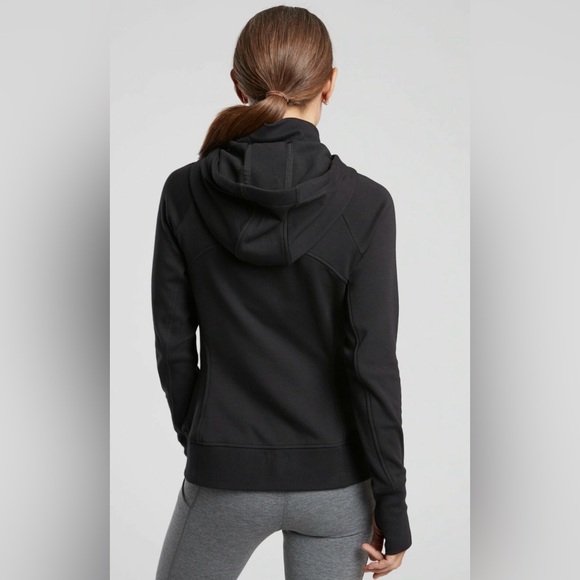 Athleta Womens Black Triumph Full Zip Hoodie Jacket Size Large - Picture 4 of 15